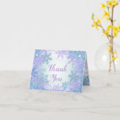 Carte Winter Wonderland Froid Flocon de neige Merci Cart (Fleur jaune)
