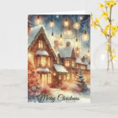 Carte Winter Wonderland Noël (Fleur jaune)