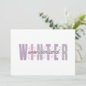 Carte Winter Wonderland - Typographie festive artistique (Debout devant)