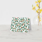 Carte Winterberry (Classique) Joyeuses Fêtes (Fleur jaune)