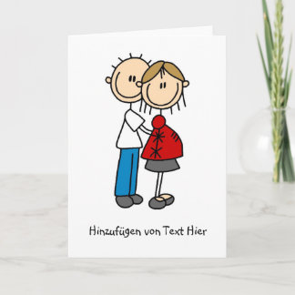 Carte Wir erwarten gestaltete Grußkarten