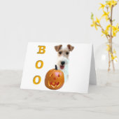 Carte Wire Fox Terrier Boo (Fleur jaune)