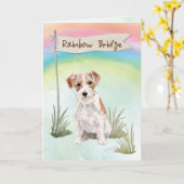 Carte Wire Haired Jack Russell Sympathie de l'animal de  (Fleur jaune)