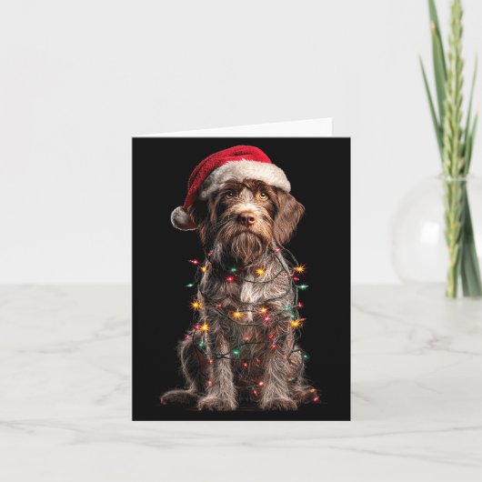 Carte Wirehaired Inting Griffon Christmas Graphics Dog L (Devant)