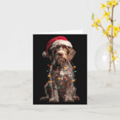 Carte Wirehaired Inting Griffon Christmas Graphics Dog L (Fleur jaune)