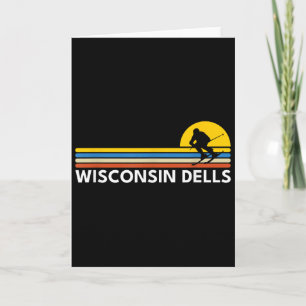 Carte Wisconsin Dells Souvenirs Rétro Vintage Ski