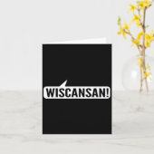 Carte Wisconsin Funny - Wiscansan (Fleur jaune)
