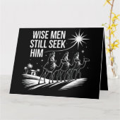 Carte Wise Men Still Seek Him Christian Christmas Jésus (Fleur jaune)