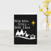 Carte Wise Men Still Seek Him Christian Christmas Jesus  (Fleur jaune)