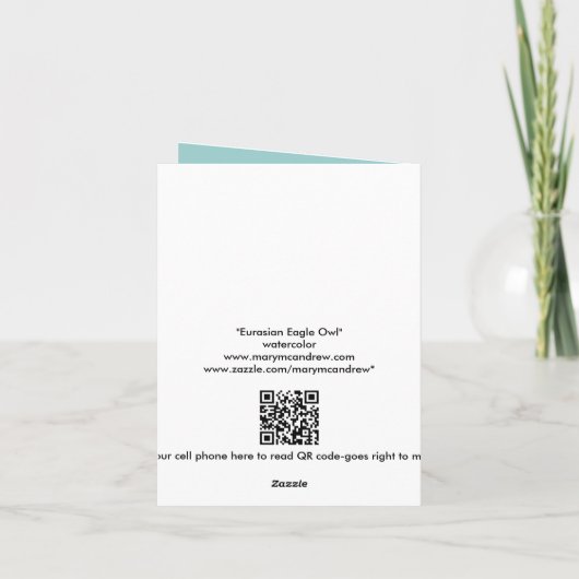 Carte "Wise Old Owl" (Dos)