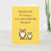 Carte Wise Owl Counselist Merci (Devant)