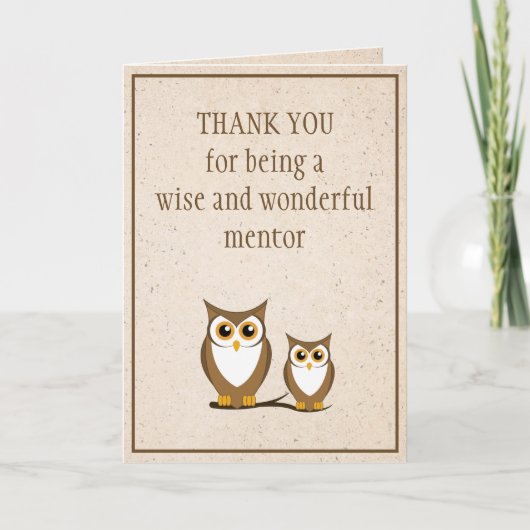Carte Wise Owl Mentor (Devant)