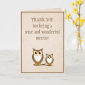 Carte Wise Owl Mentor (Fleur jaune)