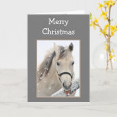 Carte Wishes White Snow Horse (Fleur jaune)