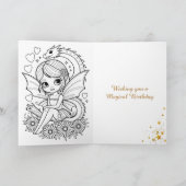 Carte Wishing you a Magical Birthday | Fairy (Intérieur)