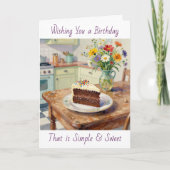 Carte Wishing You a Sweet & Simple Birthday (Devant)