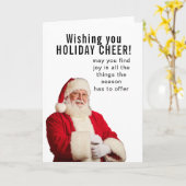 Carte Wishing you HOLIDAY CHEER (Fleur jaune)