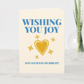 Carte Wishing You Joy Versatile Custom Typography (Devant)
