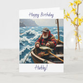 Carte Wishing your Husband a Happy Birthday | Fishing  (Fleur jaune)
