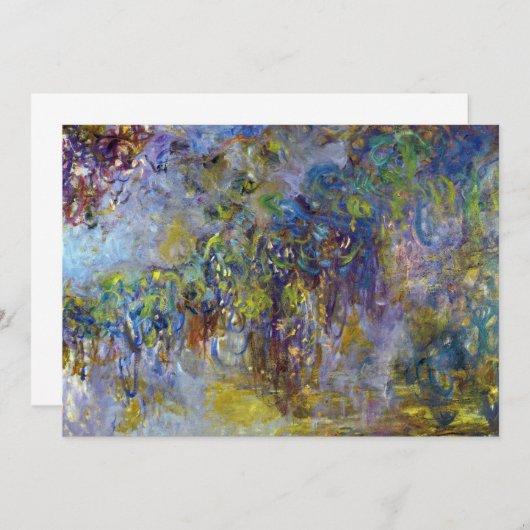 Carte Wisteria (moitié droite) par Claude Monet (Devant / Derrière)