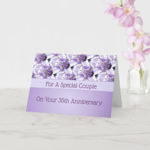 Carte Wisteria Personnalisé 35e anniversaire de Mariage