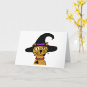 Carte Witch Kitty (Fleur jaune)