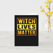 Carte Witch Vit Drôle Halloween sorcier mème Wiccan Witc (Fleur jaune)