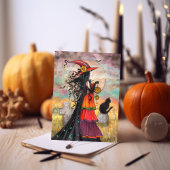 Carte Witch Way Halloween Witch Art