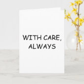 Carte With Care, Always – Minimalist Support Card Templa (Fleur jaune)