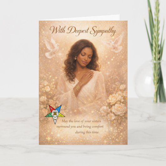 Carte With Deepest Sympathy — Order of the Eastern Star  (Devant)