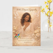 Carte With Deepest Sympathy — Order of the Eastern Star  (Fleur jaune)