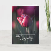 Carte With Deepest Sympathy Rich Pink Tulip (Devant)