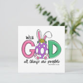 Carte With God All Things Are Possible Easter Card (Debout devant)