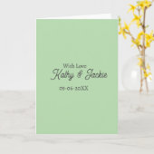 Carte With love add couple name wedding simple minimal  (Fleur jaune)