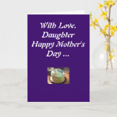 Carte With Love, Daughter Happy Mother's Day. (Fleur jaune)