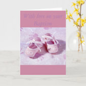 Carte With love on your Baptism Greeting Card (Fleur jaune)