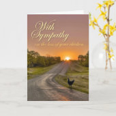 Carte With sympathy on the loss of your chicken (Fleur jaune)