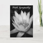 Carte “With Sympathy” Water Lily CFolded Greeting Card (Devant)