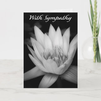 Carte “With Sympathy” Water Lily CFolded Greeting Card