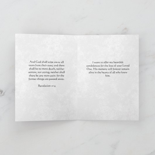 Carte “With Sympathy” Water Lily CFolded Greeting Card (Intérieur)