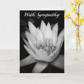 Carte “With Sympathy” Water Lily CFolded Greeting Card (Fleur jaune)