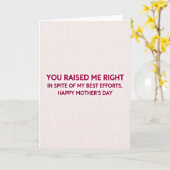 Carte Witty Mothers Day Message Card (Fleur jaune)