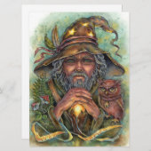 Carte Wizard Art Card Forest Imaginaire Magic Owl (Devant / Derrière)