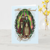 Carte Woden & Fríge : Salutations de Yule (Fleur jaune)