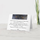 Carte WOLF EYES Wildlife Supporter Greeting-cards (Dos)