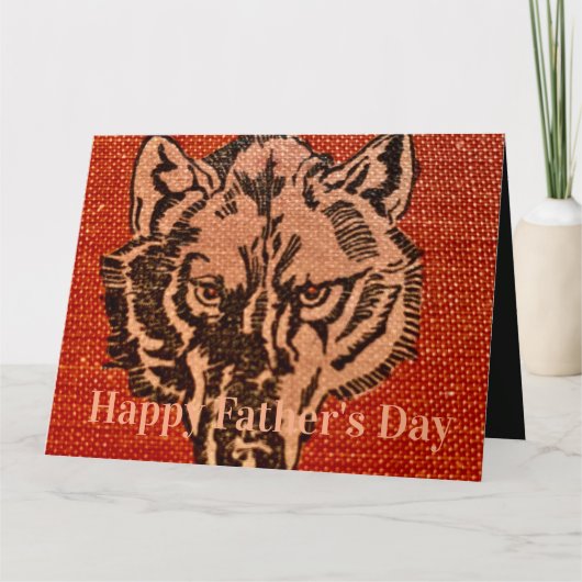 Carte Wolf Head on Red (Devant)