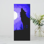 Carte Wolf Howling à Moon (Debout devant)