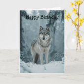 Carte Wolf in Winter (Fleur jaune)