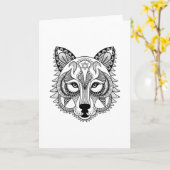 Carte Wolf inspiré (Fleur jaune)