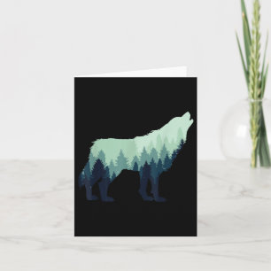 Carte Wolf Nature Forêt extérieure Camping Randonnée Cad